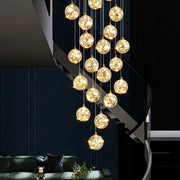 Żyrandol kryształowy LED KILKENNY Culmino, 144 W, światło neutralne, średnica 60 cm, kolor złoty
