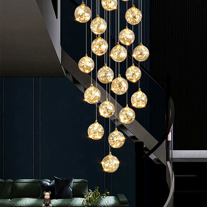 Żyrandol kryształowy LED KILKENNY Culmino, 144 W, światło neutralne, średnica 60 cm, kolor złoty