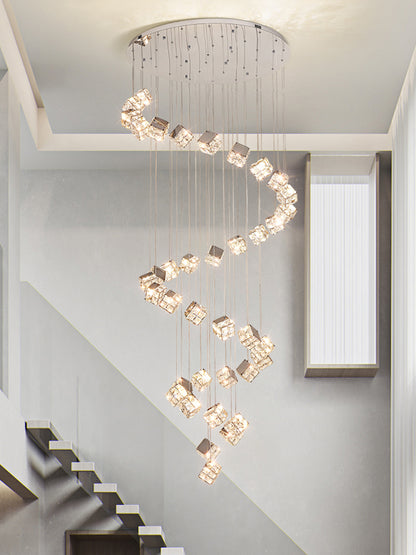 Nowoczesny żyrandol LED CM526/18, 51W, średnica 58,5cm, regulowana wysokość, chrom