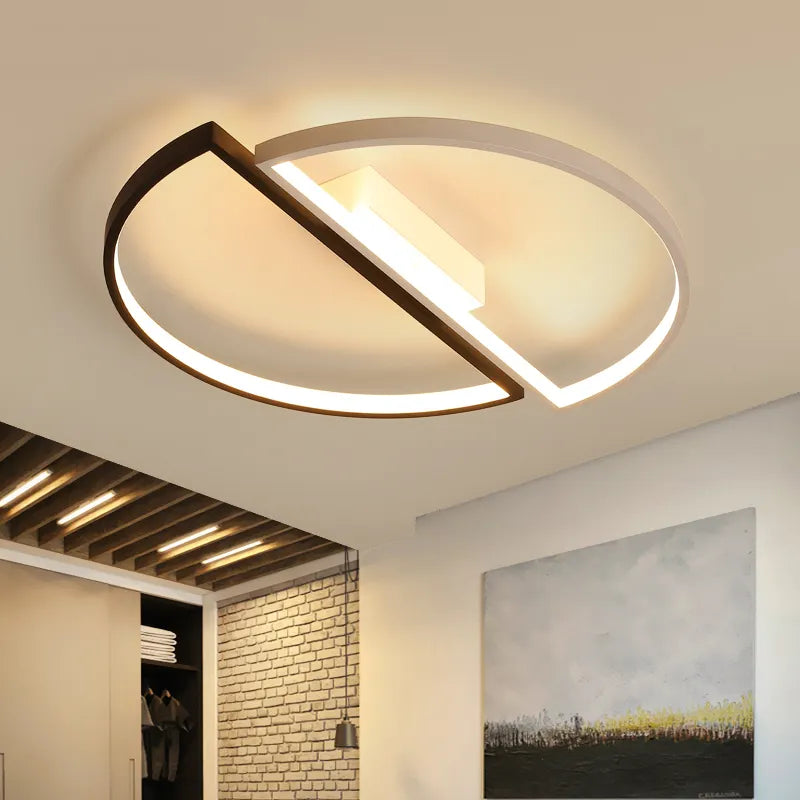 Żyrandol LED z pilotem VECTOR ARCUS 20W, 2 elementy, światło zimne/ciepłe/neutralne, ściemnialny, czarno-biały