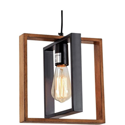 Żyrandol LED Vintage LV565/4, 12W Rustykalna Stodoła, Drewno i Metal, 100cm, Czarny
