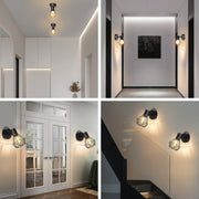 Żyrandol z Kloszem, GRACIE, LC365/1BK, Diament, 1XE14, Czarny, Metal