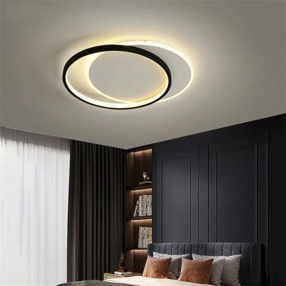 LED żyrandol z pilotem Chiara Geometria, 120 W, 3 kółka, zimno/gorące/neutralne światło, niestabilne, czarne