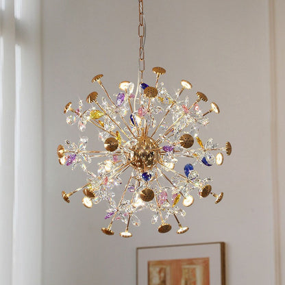 Żyrandol Kryształowy CC372/500GD, 24xG4, Złoto i Kryształy, 52cm, Regulowana Wysokość