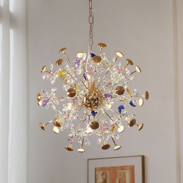 Żyrandol Kryształowy CC372/500GD, 24xG4, Złoto i Kryształy, 52cm, Regulowana Wysokość