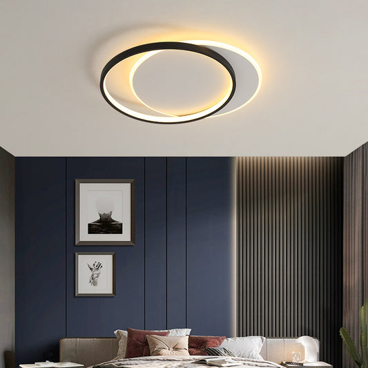 LED żyrandol z pilotem Chiara Geometria, 120 W, 3 kółka, zimno/gorące/neutralne światło, niestabilne, czarne