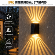 CALMO Zewnętrzny kinkiet LED, 8W, ciepłe światło, IP65, aluminium, czarny