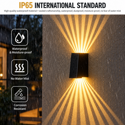 CALMO Zewnętrzny kinkiet LED, 8W, ciepłe światło, IP65, aluminium, czarny