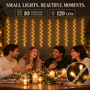 Kurtyna świetlna LED Instalacja świąteczna, ciepłe światło, 300 x 100 cm, 120 diod LED