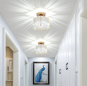 Żyrandol Gruziński LC111GD, 1xE27, średnica 12 cm, wysokość 17 cm, IP20, złoty, kryształ, żelazo, żarówki nie wchodzą w skład zestawu