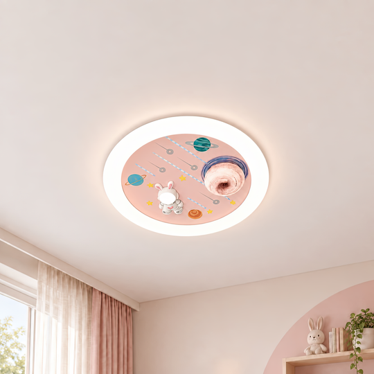Żyrandol LED CONSTELATION z pilotem 63W, średnica 50cm, światło zimne/ciepłe/neutralne, różowy
