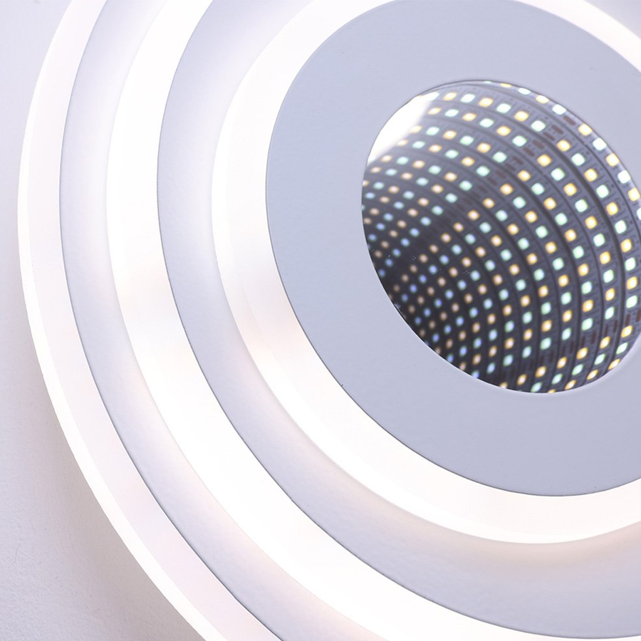 Okrągły żyrandol LED NEXA 3D 38W, światło zimne/ciepłe/neutralne, biały