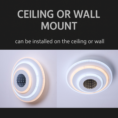 Okrągły żyrandol LED NEXA 3D 38W, światło zimne/ciepłe/neutralne, biały