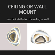 Żyrandol LED NEXA Triangle 3D 36W, biały, zimne/ciepłe/neutralne światło