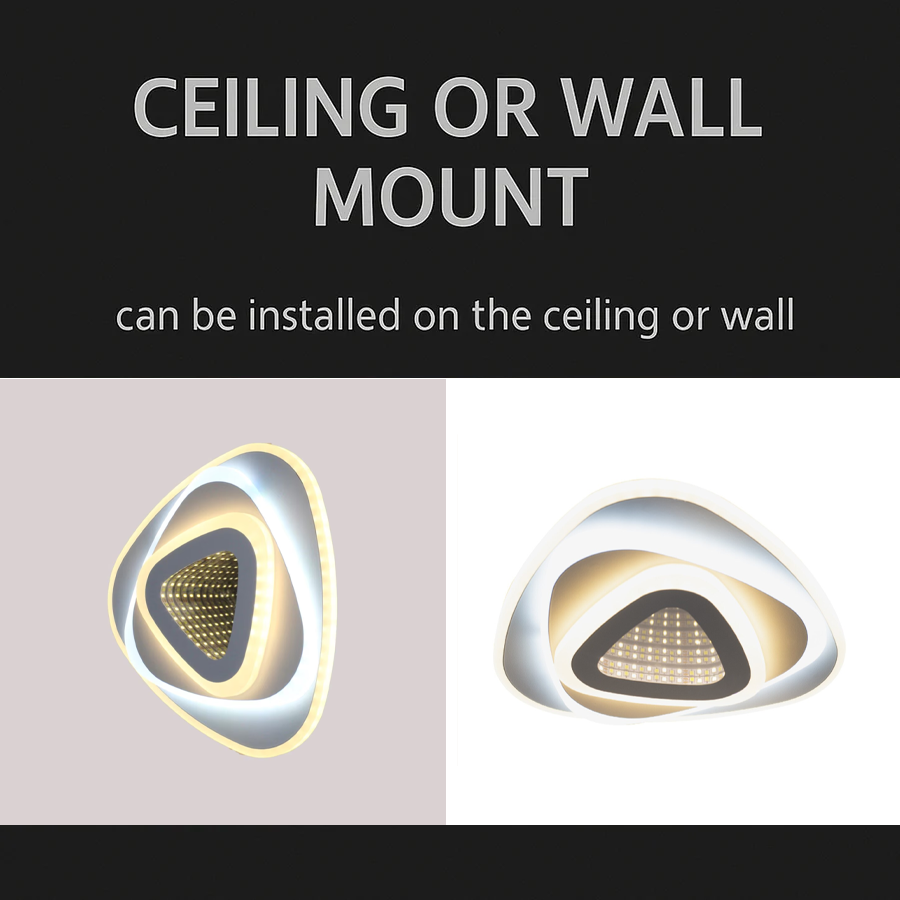 Żyrandol LED NEXA Triangle 3D 36W, biały, zimne/ciepłe/neutralne światło