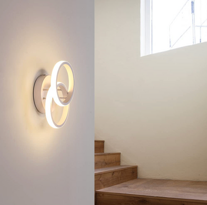 Żyrandol LED VERTEX CIRCULA 22W, 2 koła, metalowe ramki, światło zimne/ciepłe/neutralne, biały