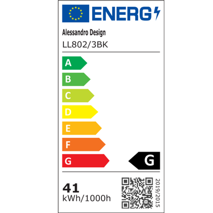Żyrandol LED MARA 28W, 3 okręgi, światło zimne/ciepłe/neutralne, czarny