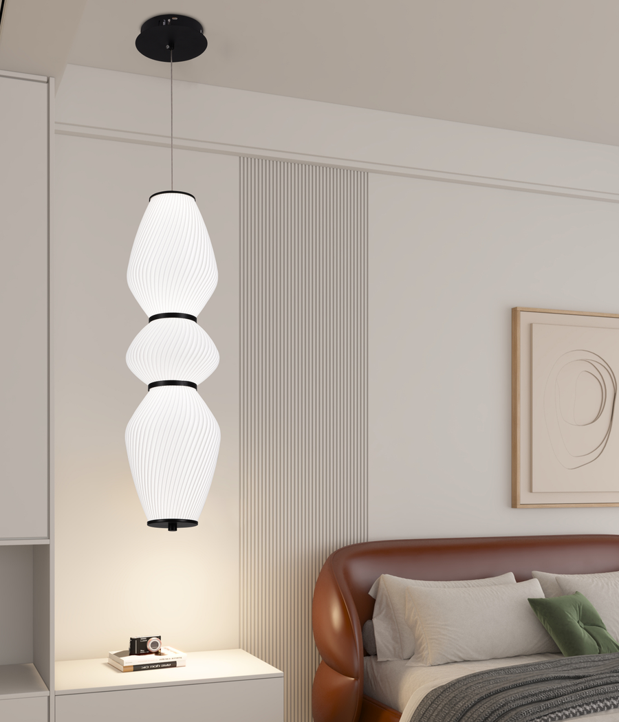 Żyrandol wiszący LT022/3WH, 3xE27, średnica 66 cm, wysokość 16,5 cm, IP20, biały, pleksiglas, żelazo, żarówki nie wchodzą w skład zestawu