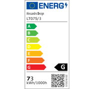 Żyrandol LED z pilotem i kryształem NOVA ROTONDA RGB 73W, 3 koła, światło zimne/ciepłe/neutralne, możliwość przyciemniania, błyszczący chrom