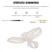 Żyrandol LED ORCHID 39W z pilotem, 3 płatki, światło zimne/ciepłe/neutralne, ściemnialny, biały 