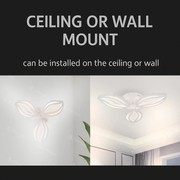 Żyrandol LED ORCHID 39W z pilotem, 3 płatki, światło zimne/ciepłe/neutralne, ściemnialny, biały 