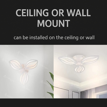 Żyrandol LED ORCHID 39W z pilotem, 3 płatki, światło zimne/ciepłe/neutralne, ściemnialny, biały 