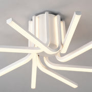 Żyrandol LED IBANE z pilotem, 8 źródeł, 3000K/4000K/6000K, 128W, Metal i Silikon, Biały
