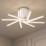 Żyrandol LED IBANE z pilotem, 8 źródeł, 3000K/4000K/6000K, 128W, Metal i Silikon, Biały