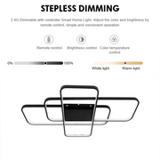 Żyrandol LED z pilotem AXIS 96W, 3 elementy, światło zimne/ciepłe/neutralne, ściemnialny, czarny 