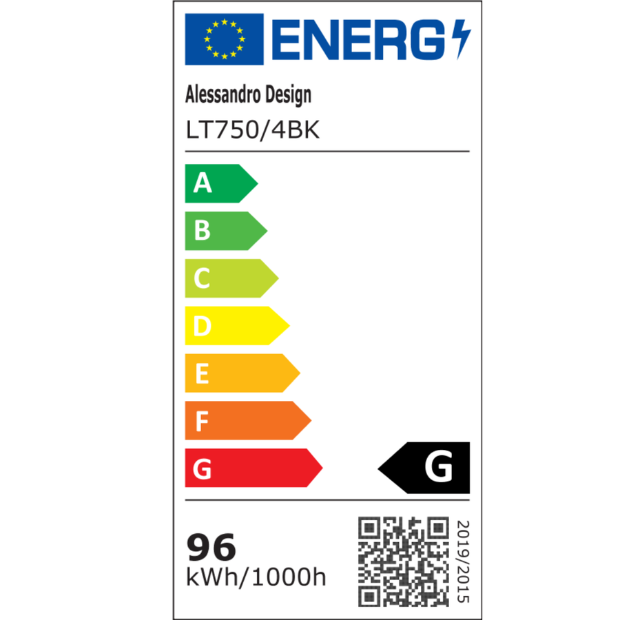 Żyrandol LED z pilotem 98W, 4 elementy, światło zimne/ciepłe/neutralne, możliwość przyciemniania, czarny