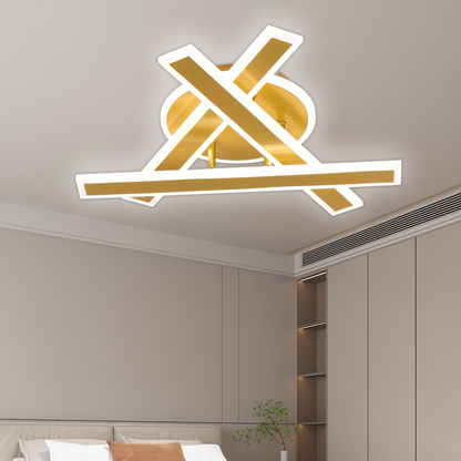 Lustra LED cu Telecomanda ZYRON Nobile , 62W, 40x5.5x10, Lumina Rece/Calda/Neutra, Dimabila, Auriu, Metal, Plexiglas Lustre LED cu Telecomanda Default Title Alessandro Design
