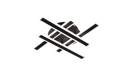 Żyrandol LED z pilotem LT755/4BK 85W, liniowy, światło zimne/ciepłe/neutralne, możliwość przyciemniania, czarny