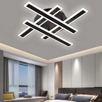Żyrandol LED z pilotem LT755/4BK 85W, liniowy, światło zimne/ciepłe/neutralne, możliwość przyciemniania, czarny