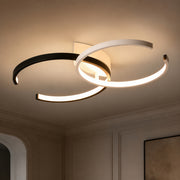 Żyrandol LED z pilotem VECTOR SEMIARC 40W, 2 elementy, światło zimne/ciepłe/neutralne, możliwość przyciemniania, czarny biały