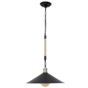 Lustra Franghie LV570/1BK, 1xE27, Diametru 26.5 cm, Inaltime 11 cm, IP20, Maro, Negru, Metal si Sfoara Lustre Vintage Default Title Alessandro Design
