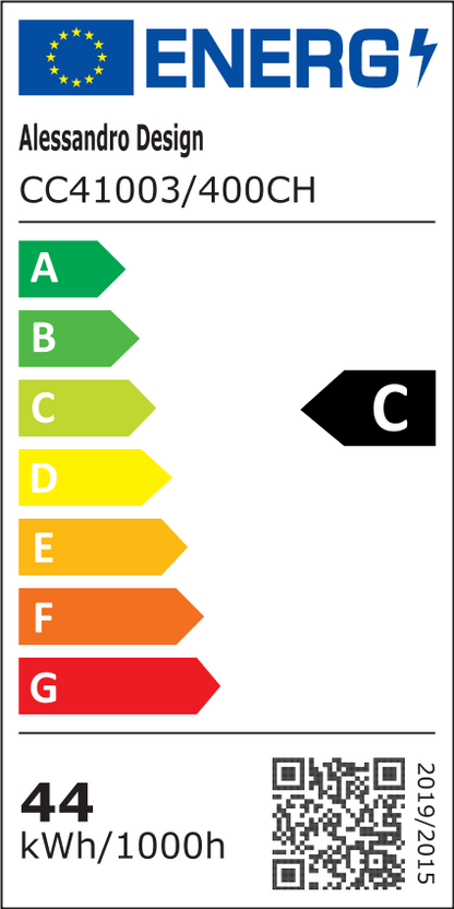 Żyrandol LED z pilotem, 76W, ROYALE Nobile, średnica 40 cm, wysokość 120 cm, światło zimne/neutralne/ciepłe, możliwość przyciemniania, srebrny, kryształ, stal