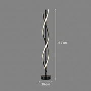 Lampa LED Upsilon, 27W, 3000K/4000K/6000K, Metal i Akryl, Czarna
