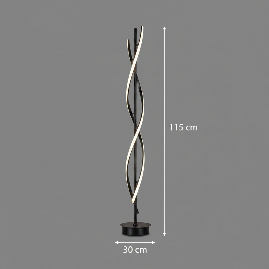 Lampa LED Upsilon, 27W, 3000K/4000K/6000K, Metal i Akryl, Czarna