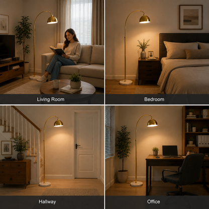 Lampadar TURKISTAN, 1 x E27, Metal, Auriu