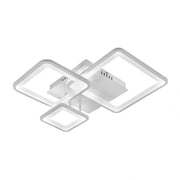 Żyrandol LED z pilotem ZOE, 64 W, 3 kwadraty, światło zimne/ciepłe/neutralne, ściemnialny, biały