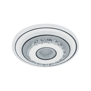 Żyrandol kryształowy LED MITA 28W, średnica 20 cm, okrągły, światło zimne/ciepłe/neutralne, biały