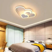 Żyrandol LED z pilotem AMI 50 W, 3 serca, światło zimne/ciepłe/neutralne, ściemnialny, biały