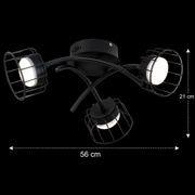 Lustra EPS, 3xGX53, D56cm, Metal și Plastic, Negru