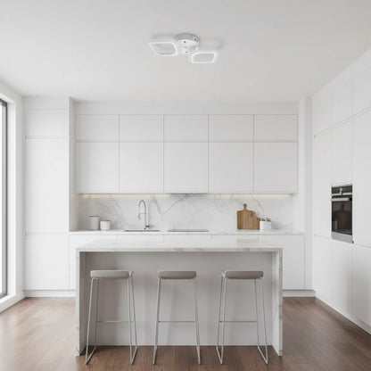 Żyrandol LED ERIKA 27W, 2 kwadraty, światło neutralne, białe stosowane żyrandole LED Domyślny tytuł Alessandro Design
