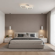 Żyrandol LED ERIKA 27W, 2 kwadraty, światło neutralne, białe stosowane żyrandole LED Domyślny tytuł Alessandro Design
