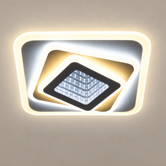 Żyrandol LED NEXA 3D 46W, Kwadrat, Światło Zimne/Ciepłe/Neutralne, Biały