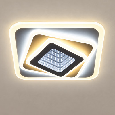 Żyrandol LED NEXA 3D 46W, Kwadrat, Światło Zimne/Ciepłe/Neutralne, Biały