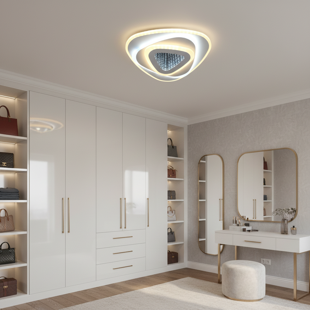 Żyrandol LED NEXA Trójkąt 3D 40W, Biały, Światło Zimne/Ciepłe/Neutralne Żyrandole LED Domyślny tytuł Alessandro Design