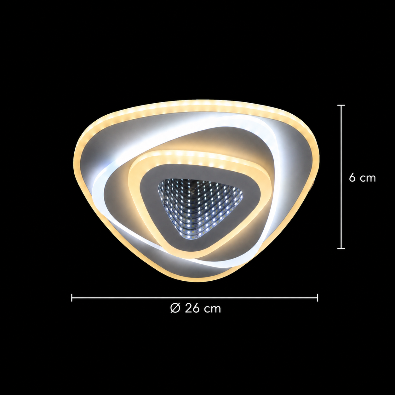 Żyrandol LED NEXA Trójkąt 3D 40W, Biały, Światło Zimne/Ciepłe/Neutralne Żyrandole LED Domyślny tytuł Alessandro Design