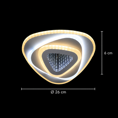 Żyrandol LED NEXA Trójkąt 3D 40W, Biały, Światło Zimne/Ciepłe/Neutralne Żyrandole LED Domyślny tytuł Alessandro Design
